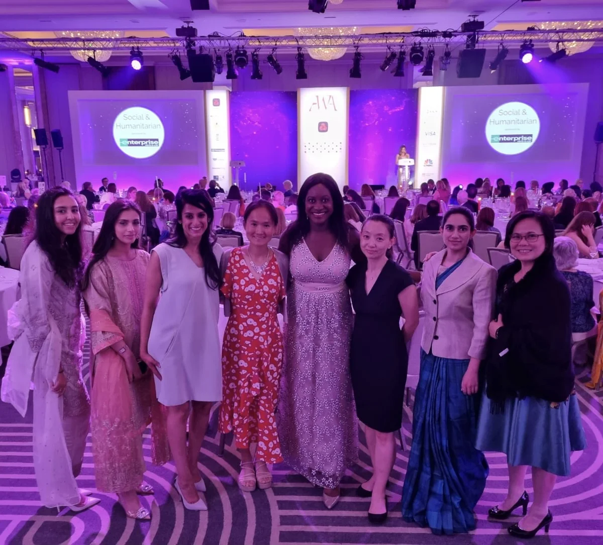 Mitali Thapar with colleagues at the Asian Women of Achievement Awards